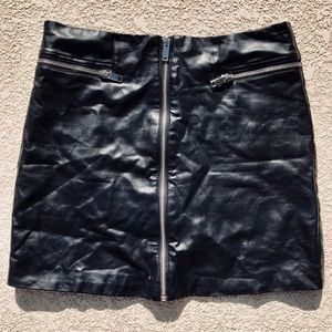 Black Leather Skirt